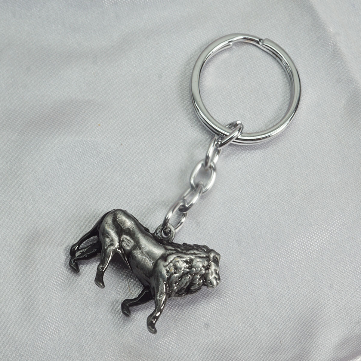 penhouse.in Gun Metal Color 3D Lion Keychain SKU KP325