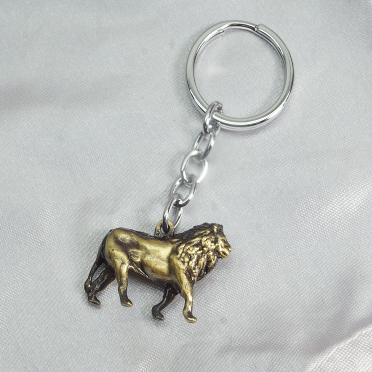 penhouse.in Gold Color 3D Lion Keychain SKU KP327