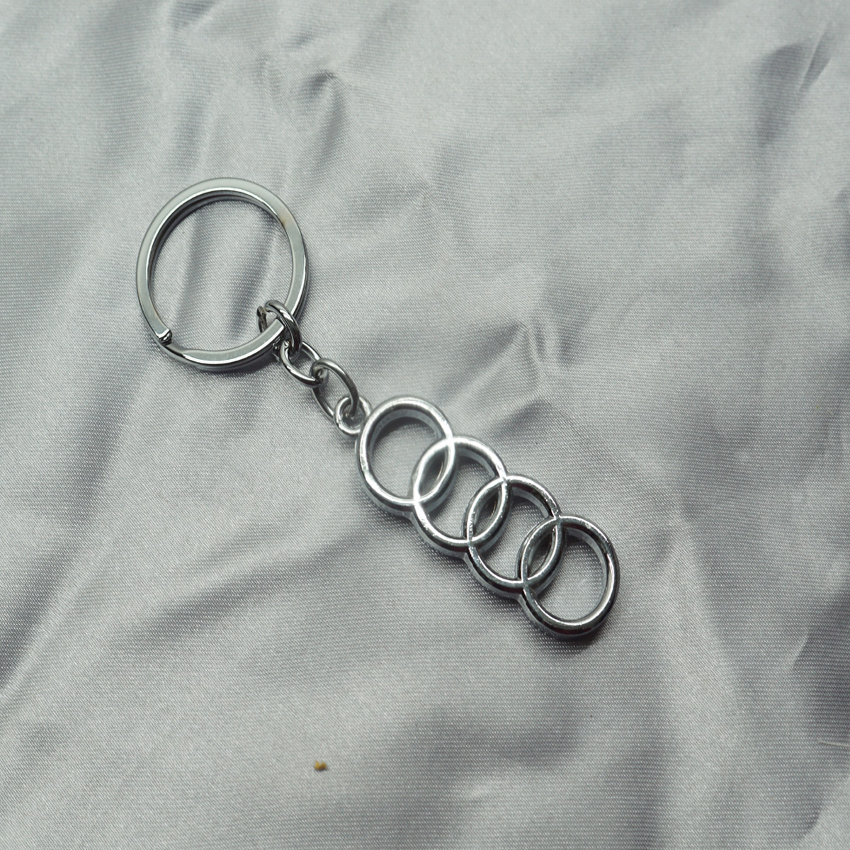 penhouse.in Audi Logo Silver Metal Keychain SKU KP334