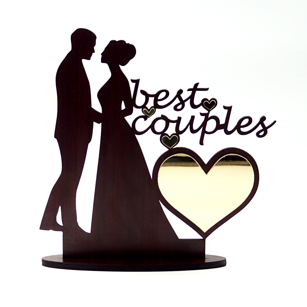 Customizable MDF Wooden Finish Couple Gift MCG001