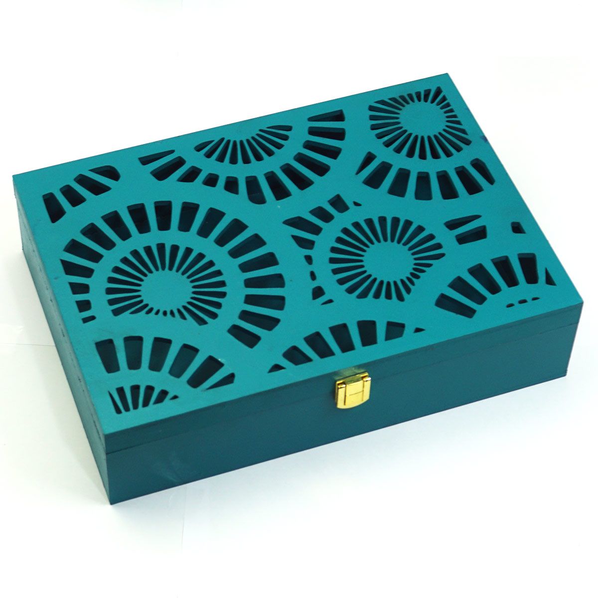 penhouse.in Customizable MDF Multi Pupose Turquoise Blue Color 300mm X 210mm Wooden Box 300mm X 210mm MDF SKU MDP056