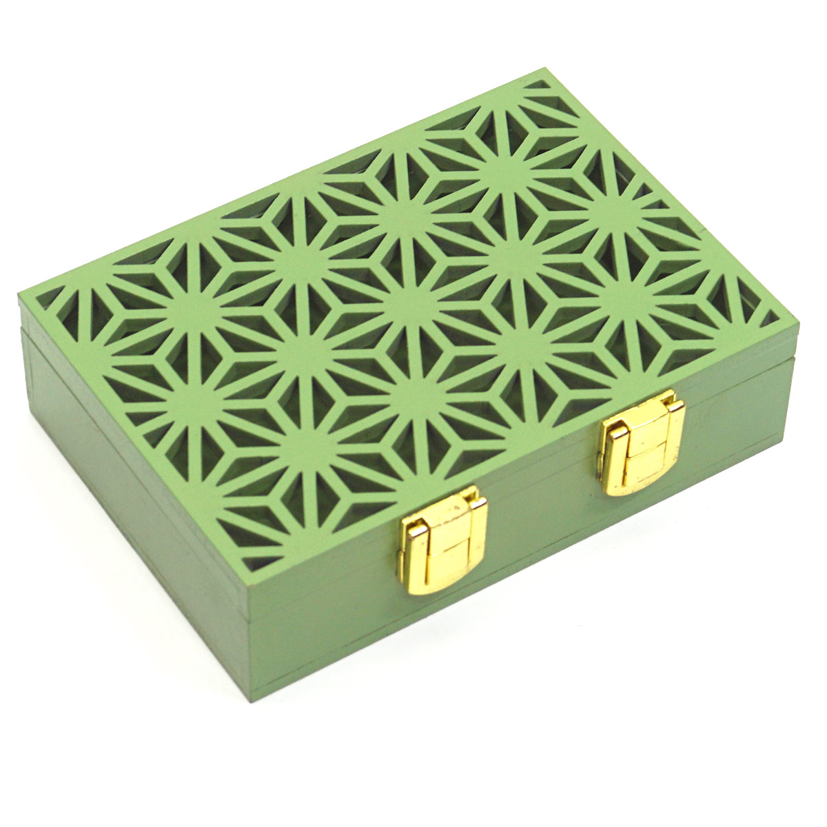 penhouse.in Customizable MDF Multi Purpose Green Color Design 150mm X 105mm Wooden Box SKU MDP075