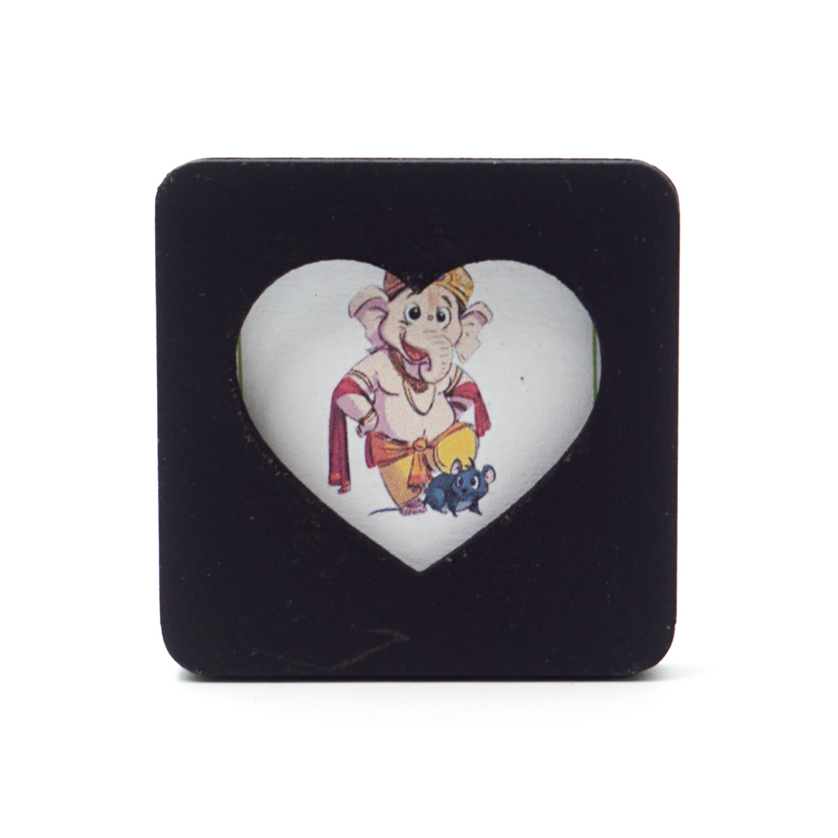 Customizable MDF Heart Design Fridge Magnet SKU MFM001