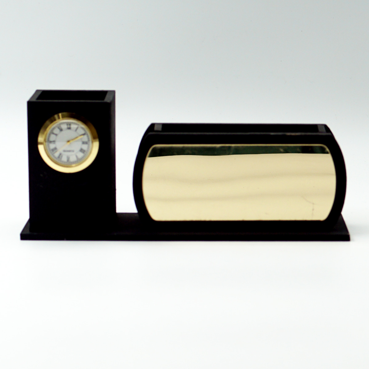Customizable MDF Pen Stand With Clock SKU MPS016