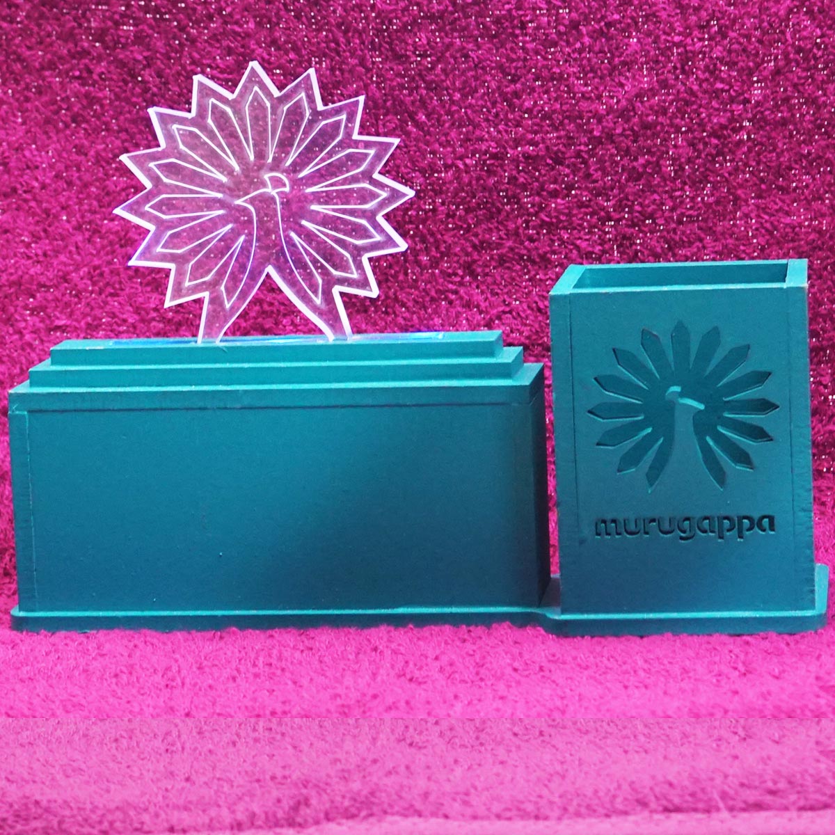 penhouse.in Customizable MDF Pens Stand With LED Light And Company Logo  MDF SKU MLP001