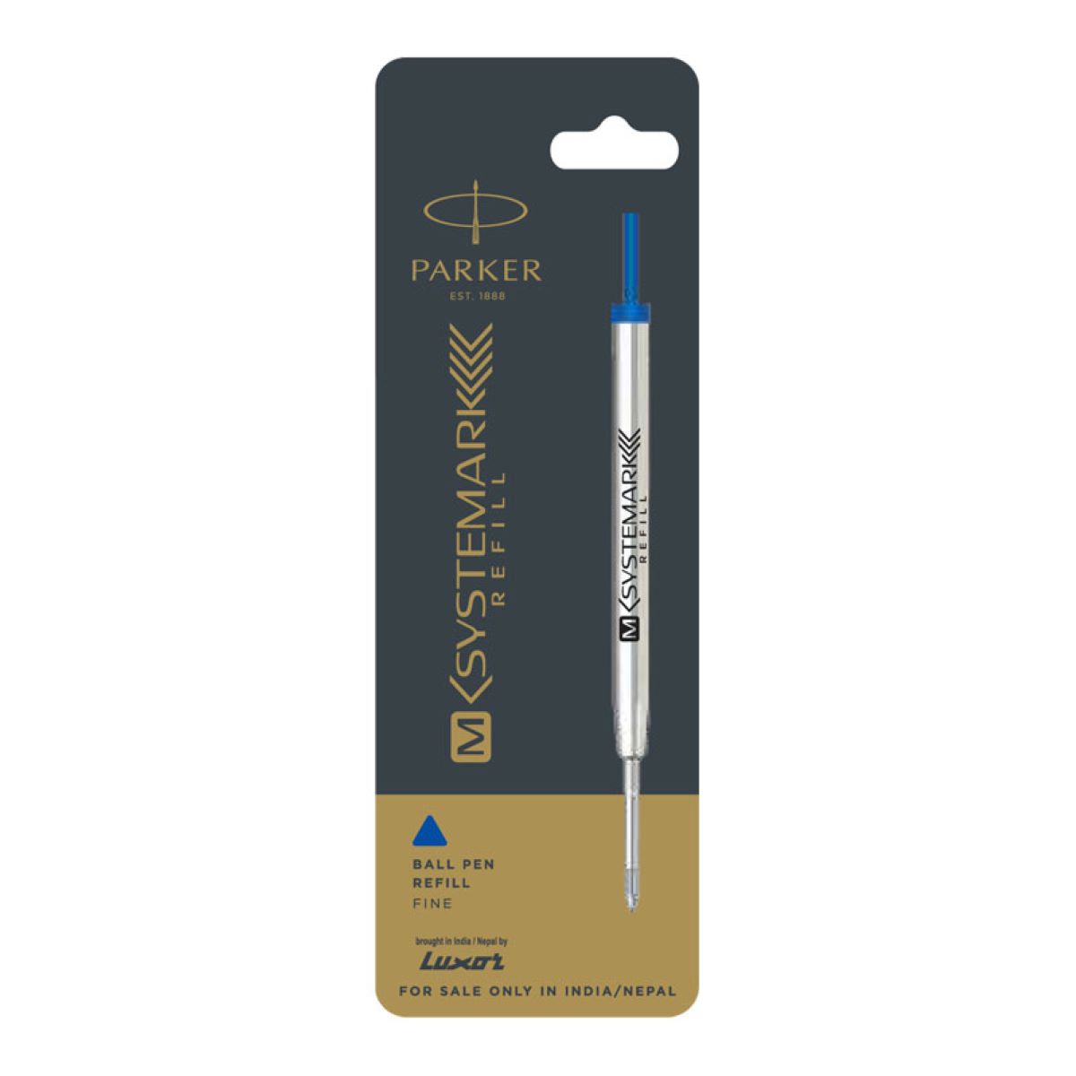 Parker Systemark Metal Blue Color Ball Pen Refill SKU 71079