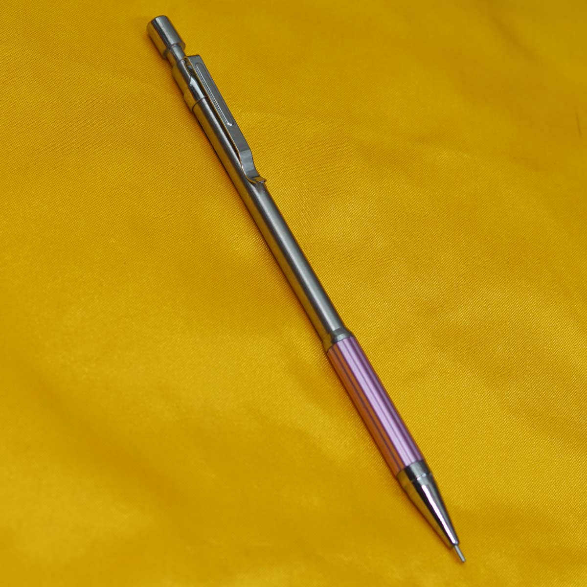 penhouse.in Slim Silver Color Body With Pink Color Grip 0.7mm Tip Mechanical Pencil SKU 50097
