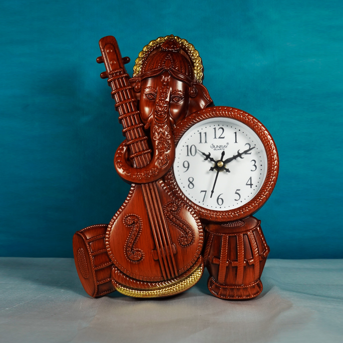 Sunray Quartz Decorative  Ganesh Wall Clock  SKU 51633