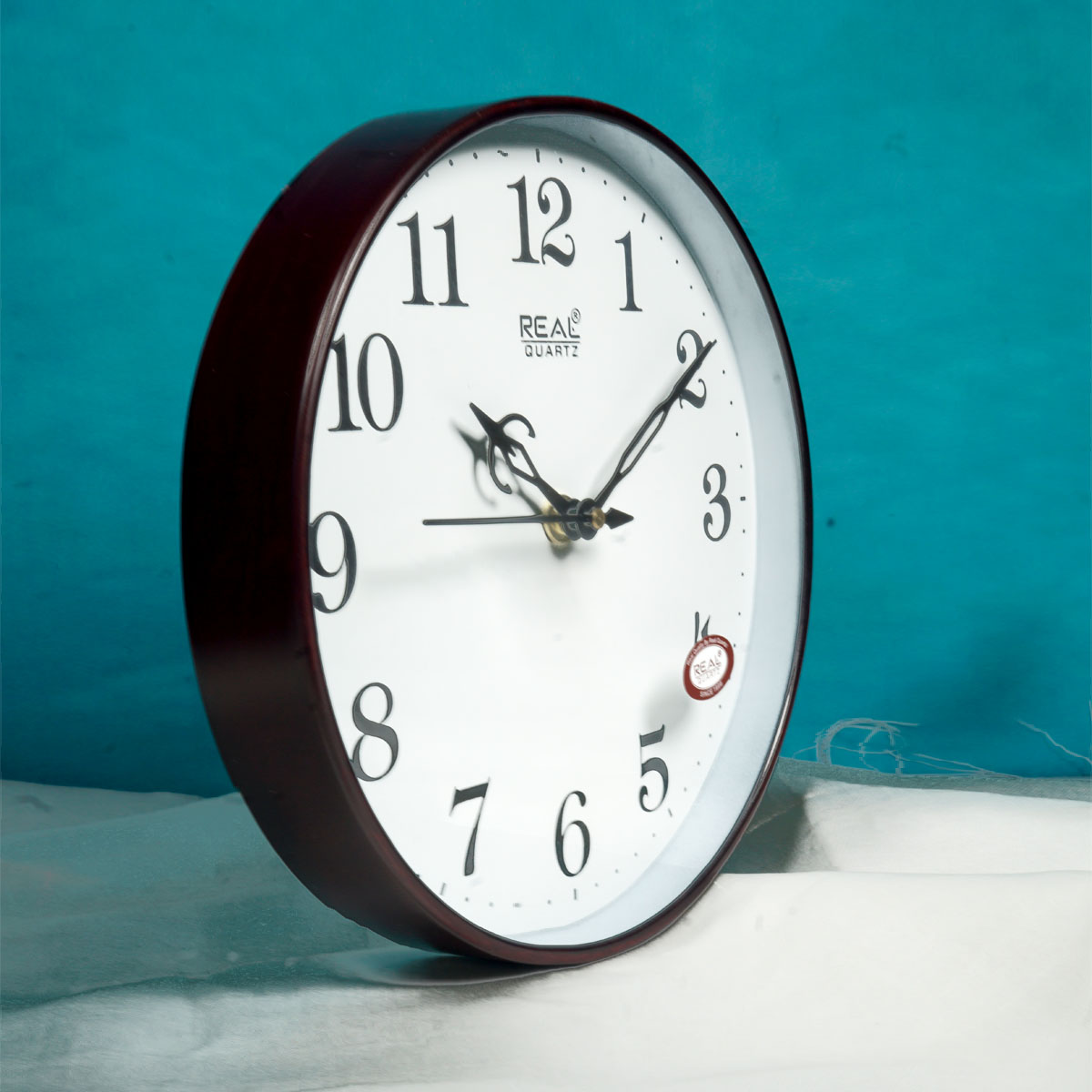 Real QuartZ Merrown Color Elegant Office And Home Good Quality Wall Clock SKU 51618