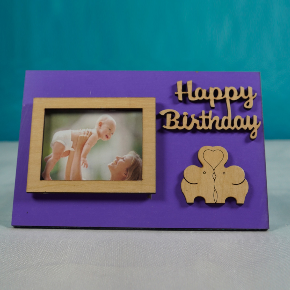 Penhouse.in  Wooden Happy Birthday Gift Blue Color Wall Photo Frame  SKU 51666