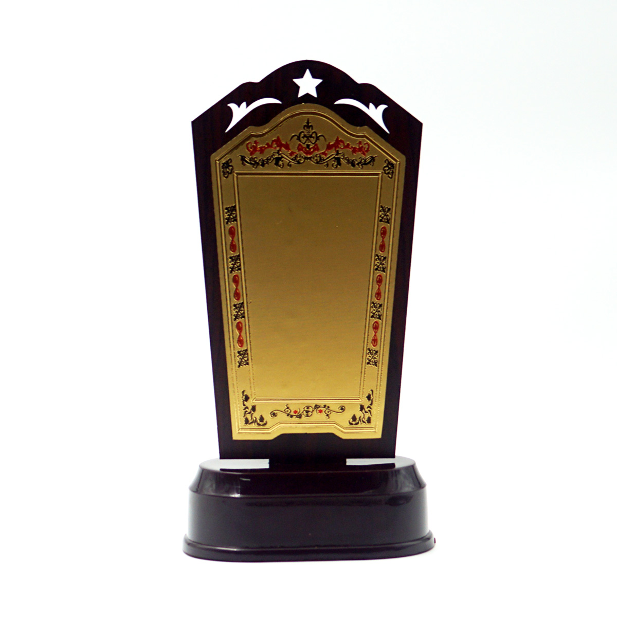 penhouse.in BK FL 01  Wooden Trophy 7.5 Inch With Customization SKU TP019