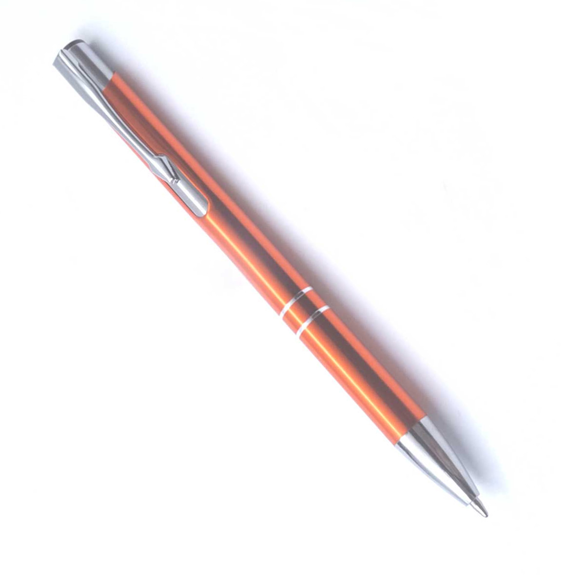 Penhouse.in Orange Color Body  With Silver Clip Medium Tip Retractable Type Ball Pen SKU 26990