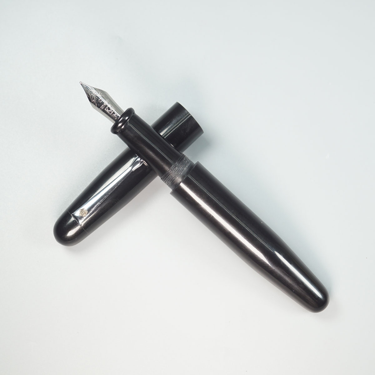 WOW Model 1005A Varuna வருணா 18.5/18.5mm Handmade Resin Full Black Color Body and Cap with Silver Clip Eyedropper Plus Cartridge And Regular Converter Type Fountain Pen Kanwrite Jowo compatible Thread SKU 60180