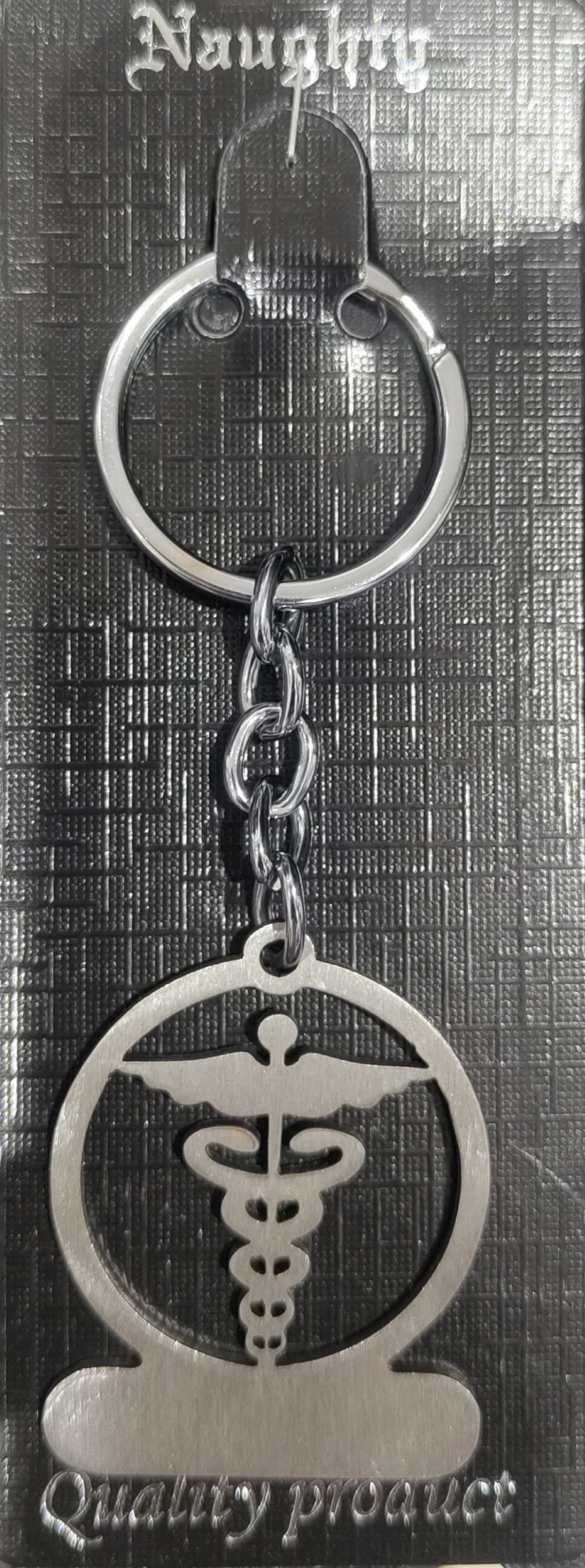 penhouse.in Doctor Symbol Key Chain Silver Color SKU KP258