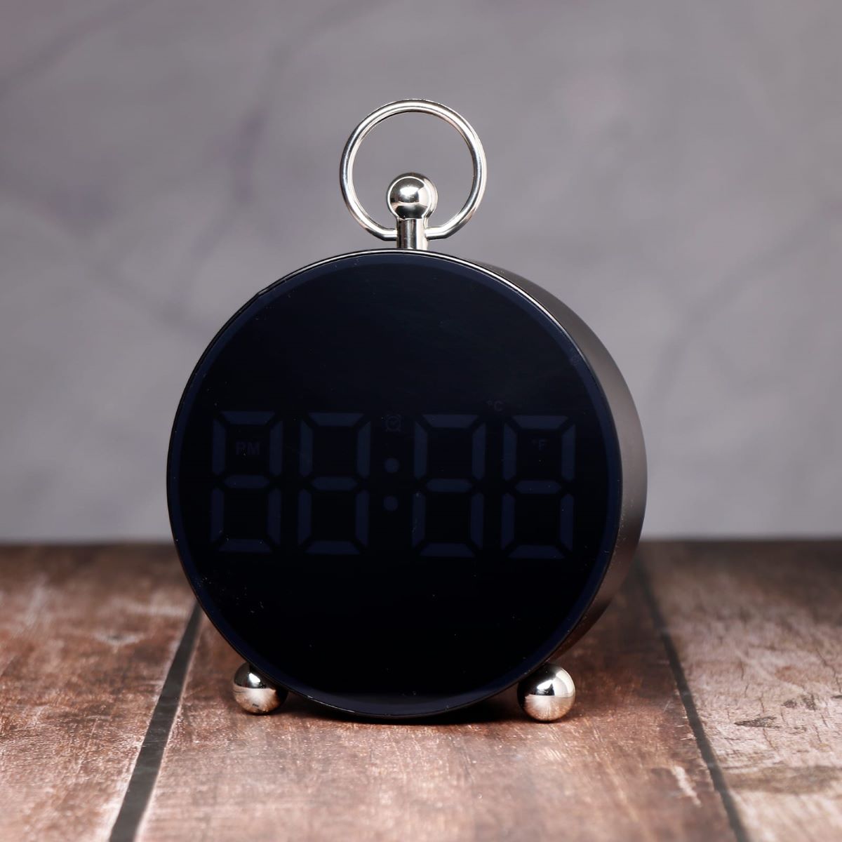 penhouse.in GH8025 Led Clock Black Color Shell orange Digital Color Light Main Function Calendar indoor Temperature  12/24 hour Snooze SKU 51573